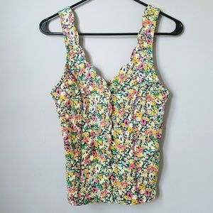 UO button down floral tank top